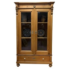 Antique display cabinet  Wilhelminian style around 1880  Softwood  Classic wo