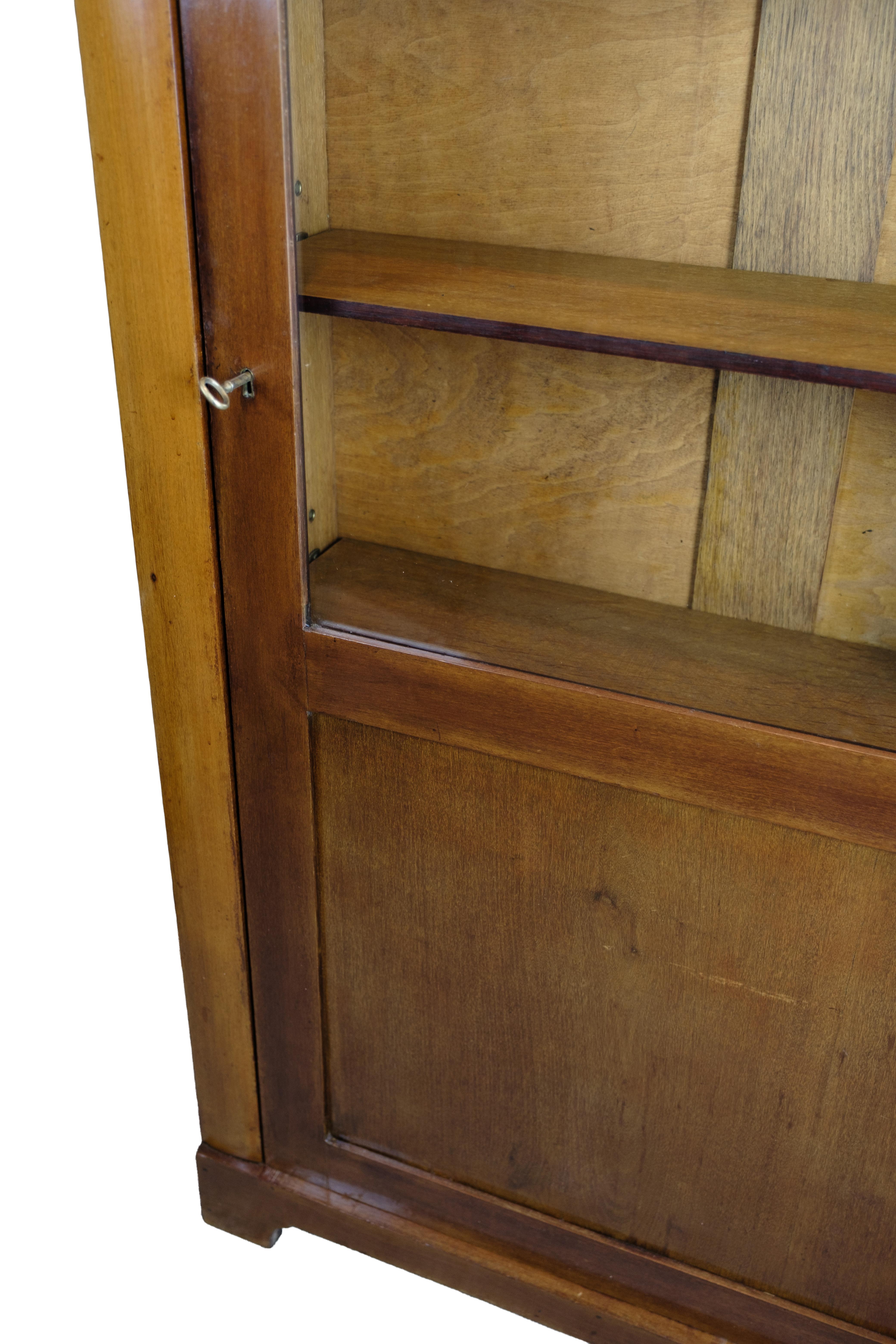 Vitrina Antigua Con Estantes Ajustables De Caoba De Los Años 20 en venta 3