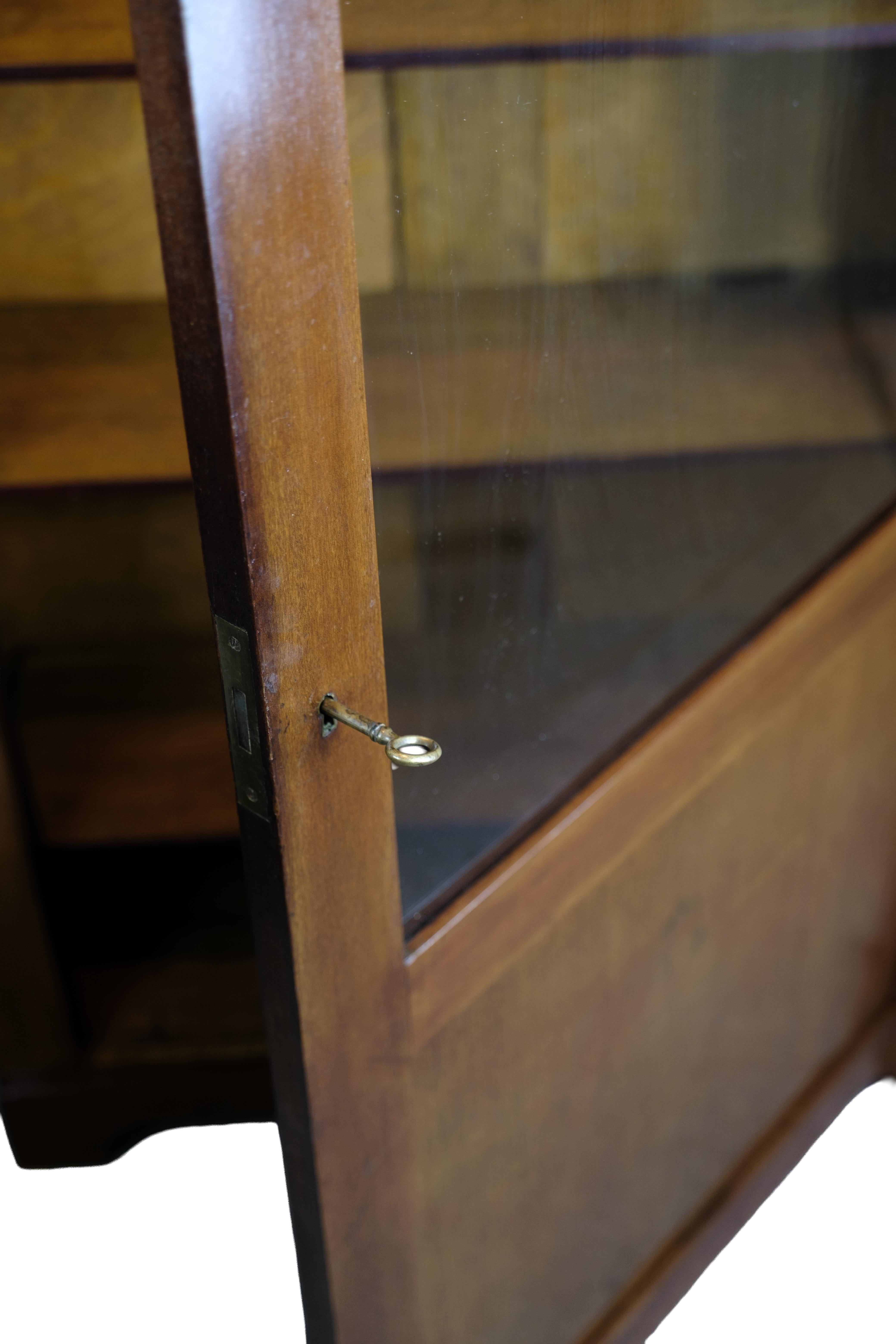 Vitrina Antigua Con Estantes Ajustables De Caoba De Los Años 20 Moderno de mediados de siglo en venta