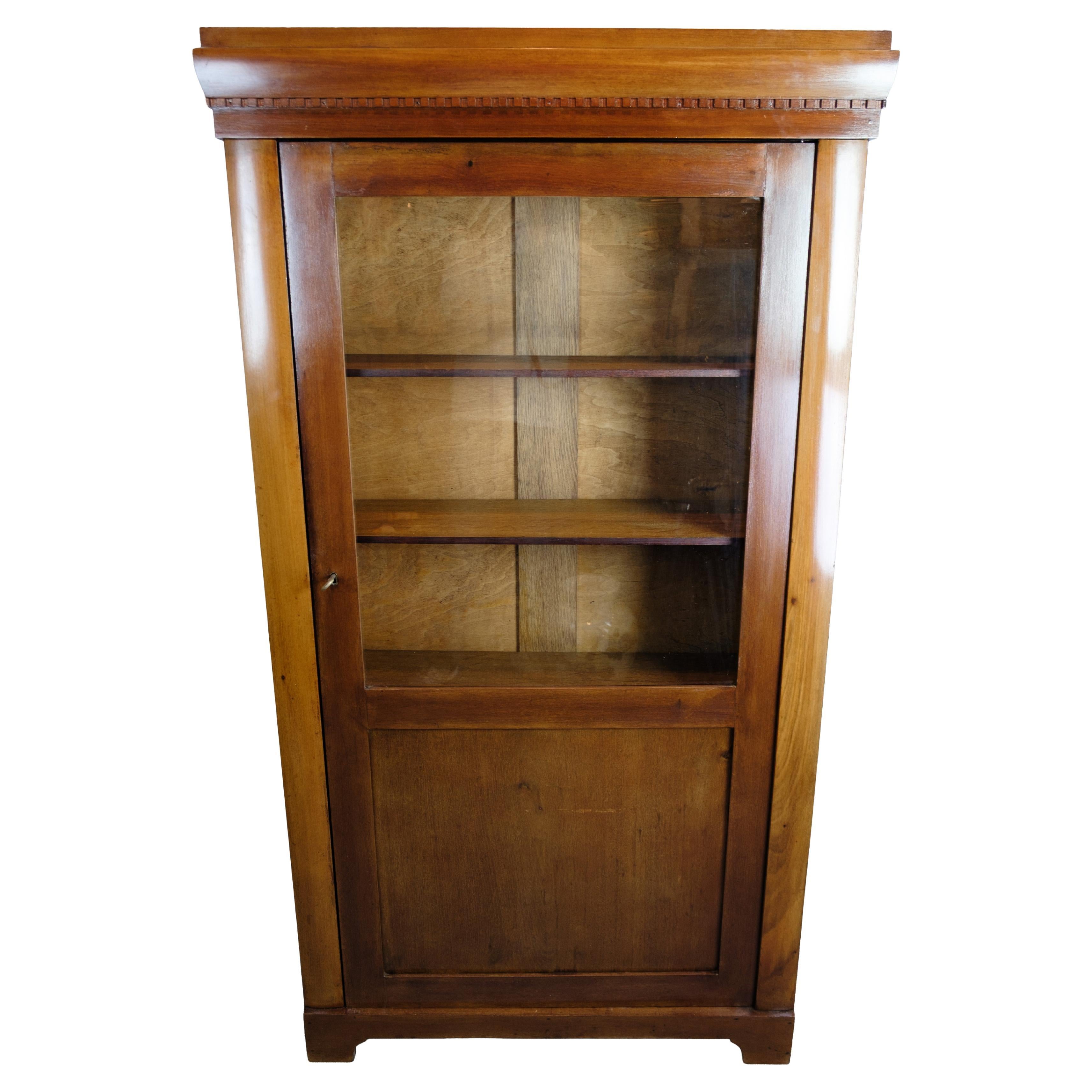 Antique Display Cabinet With Adjustable Shelves Made In Mahogany From 1920s