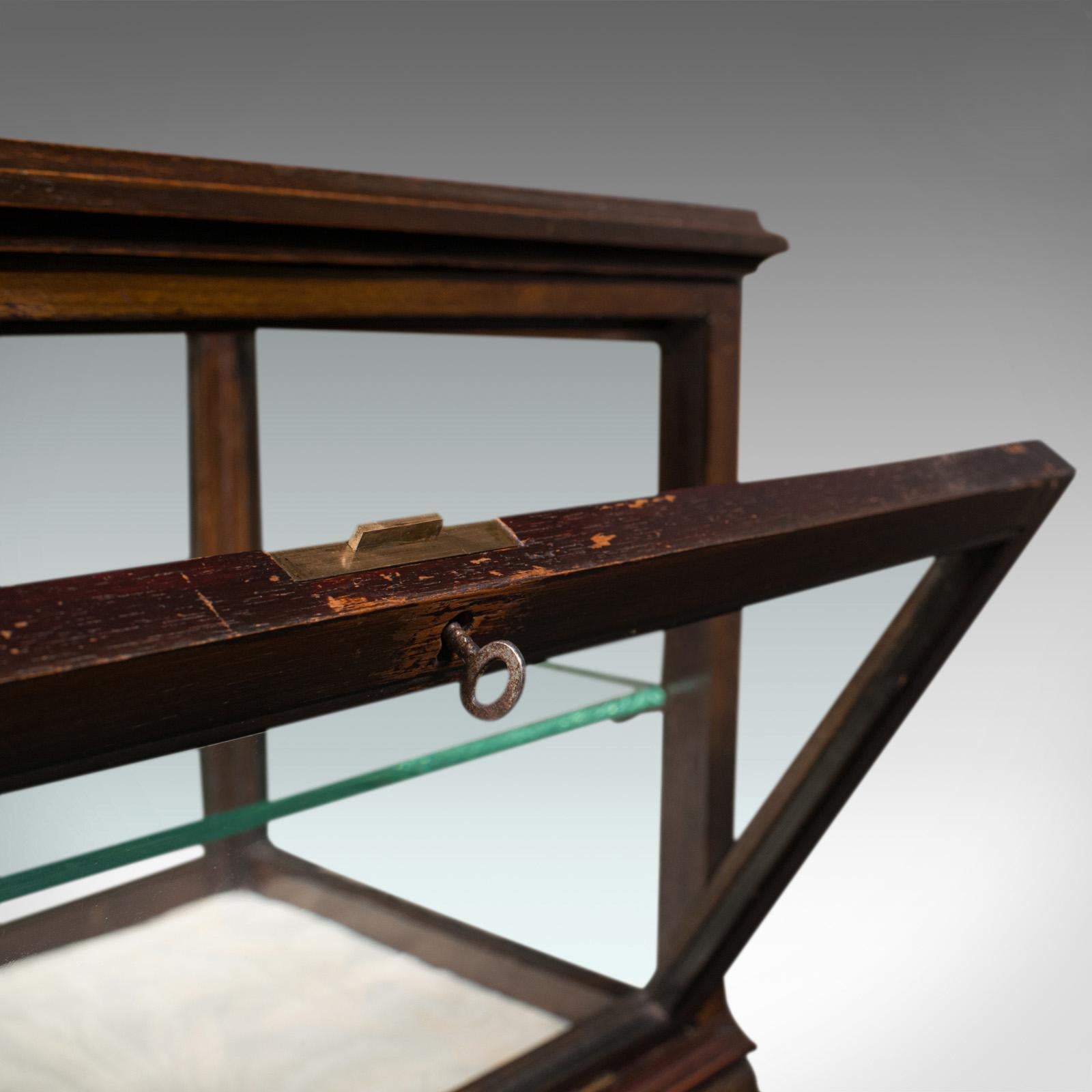 Antique Display Case, English, Bijouterie Table, Showcase, Edwardian, circa 1910 1
