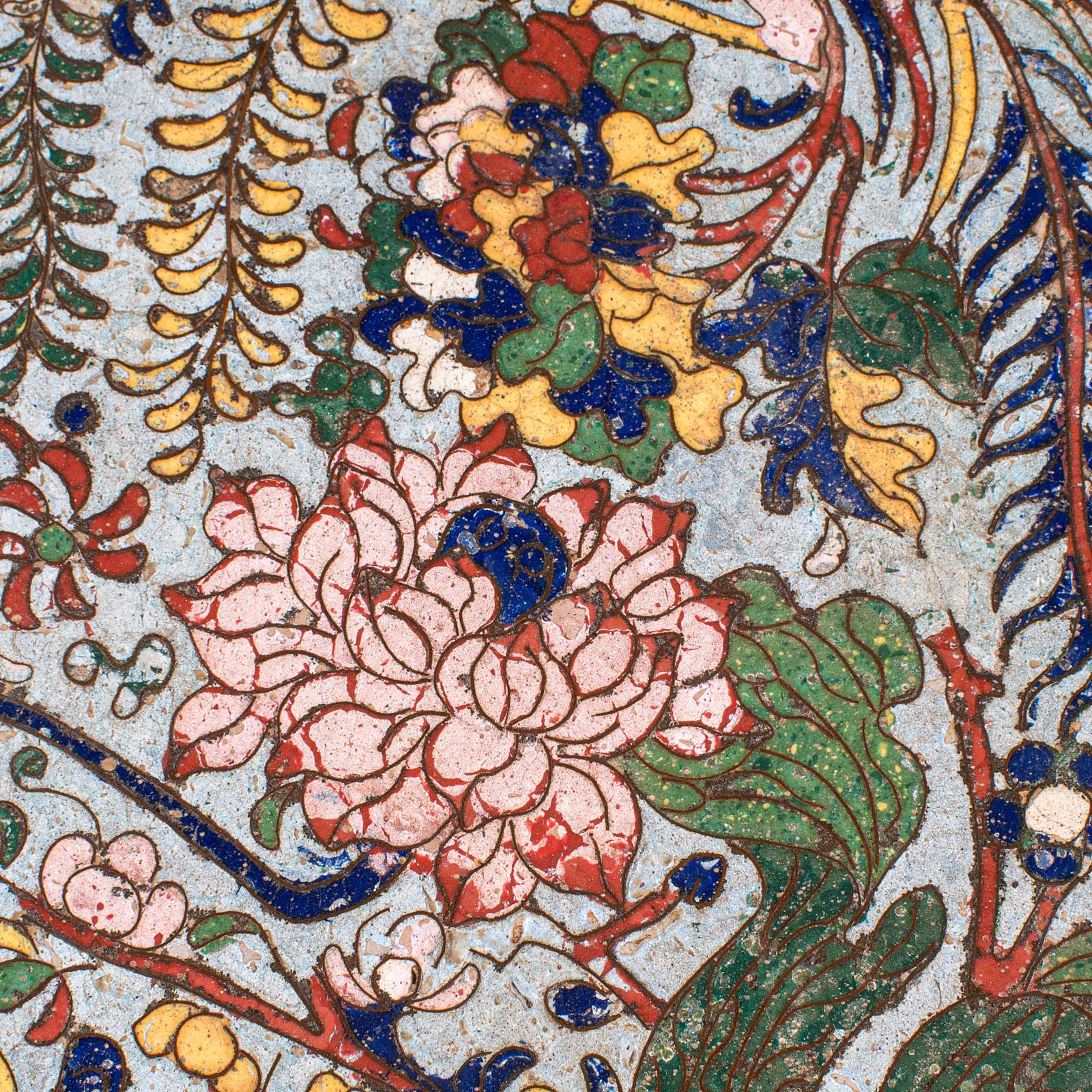 Antiker Schauteller, Orientalisch, Cloisonné-Plakette, Qing-Dynastie, Georgisch, 1750 im Angebot 1