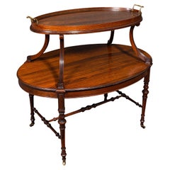 Antiker Serviertisch, englisch, zweistöckig, Butler's Buffet Stand, Regency