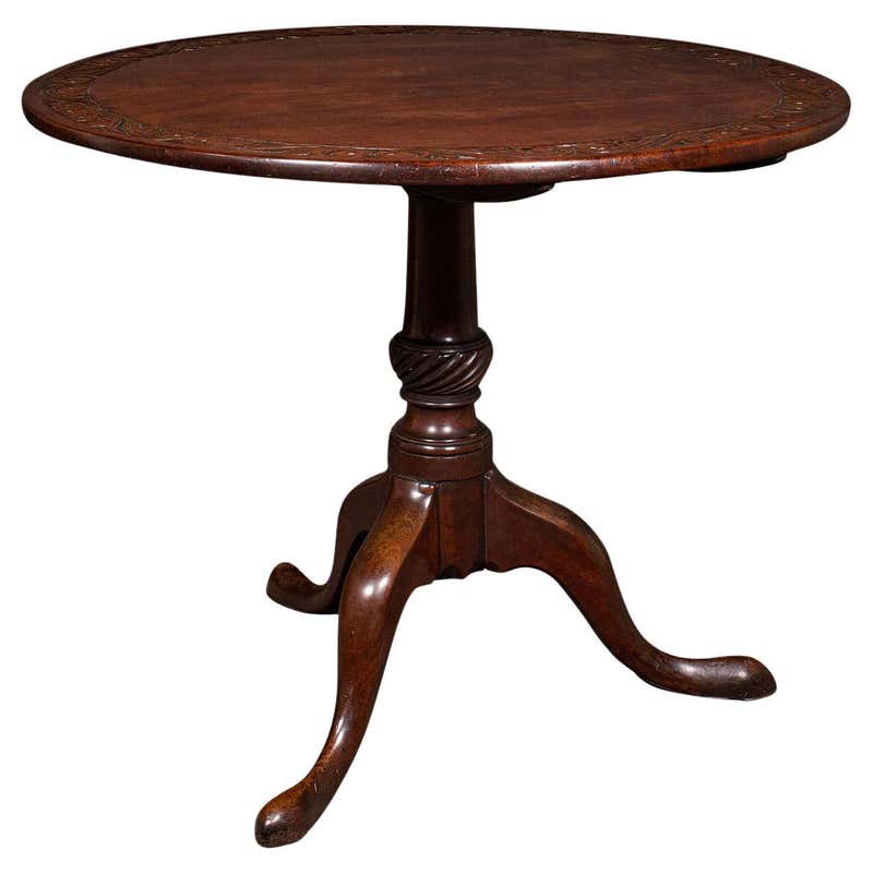 Georgian Antique Leather Topped Rent Table at 1stDibs