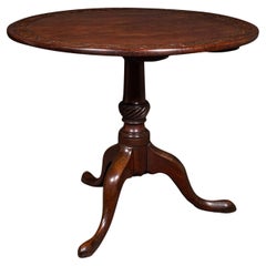 Antique Display Table, English, Walnut, Tilt Top, Hallway, Occasional, Georgian