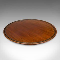 Antico giradischi, inglese, noce, vetro, Lazy Susan, Edwardiano, C.C.
