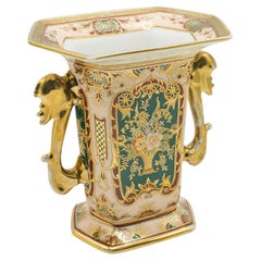 Antique Display Vase, Japanese, Ornate Ceramic, Flower Sleeve, Noritake, C.1920