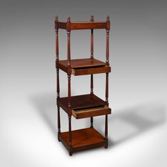 Antique Display Whatnot, English, 4 Tier, Ornament Stand, Regency, Circa 1820