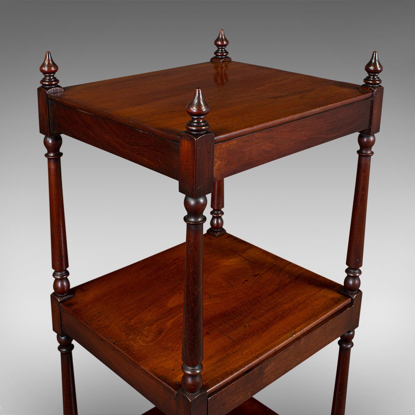 Wood Antique Display Whatnot, English, 4 Tier, Ornament Stand, Regency, Circa 1820