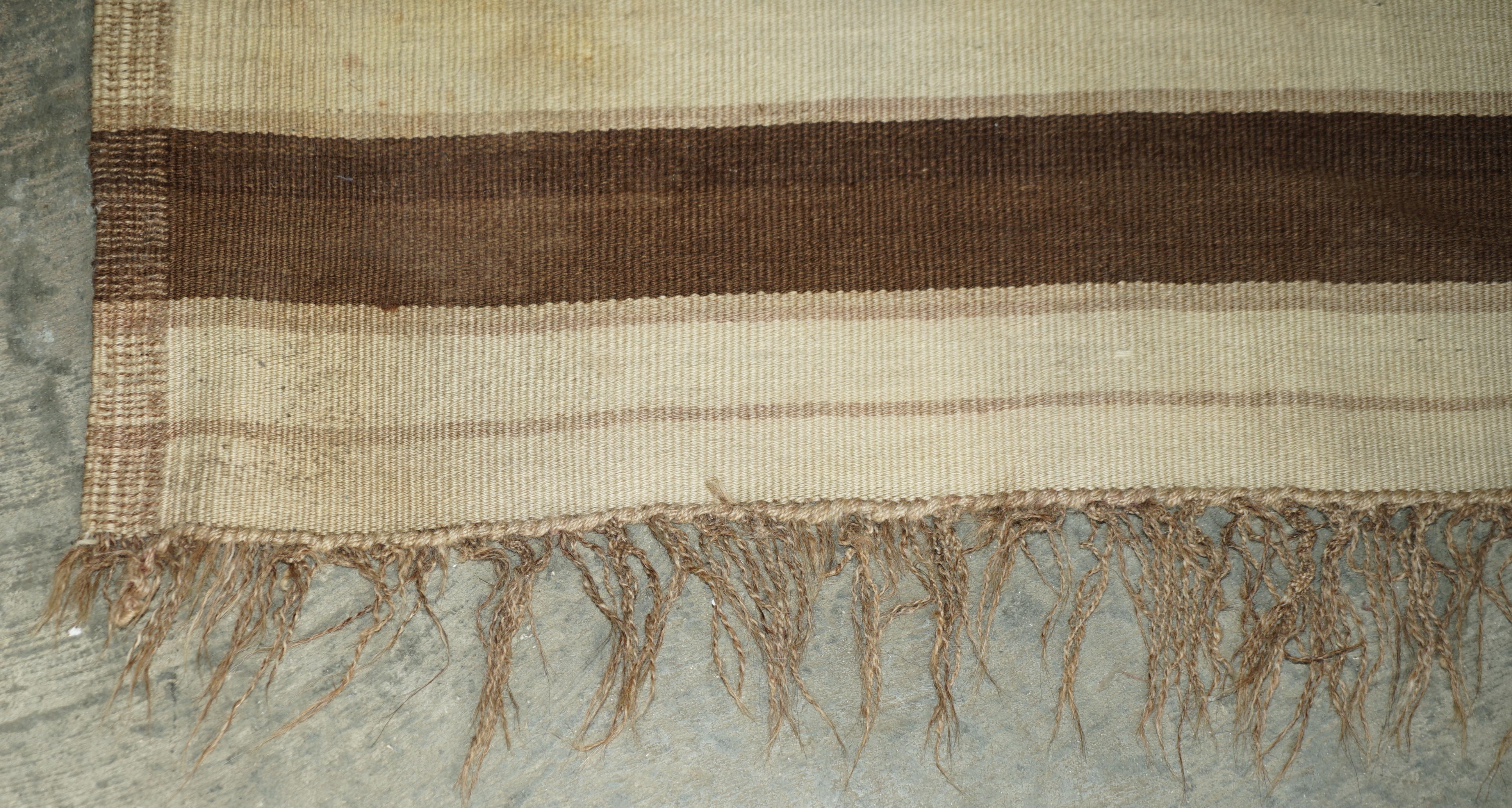 Wool Antique Distressed 1880 Huge Handwoven American Indian Carpet Rug For Sale