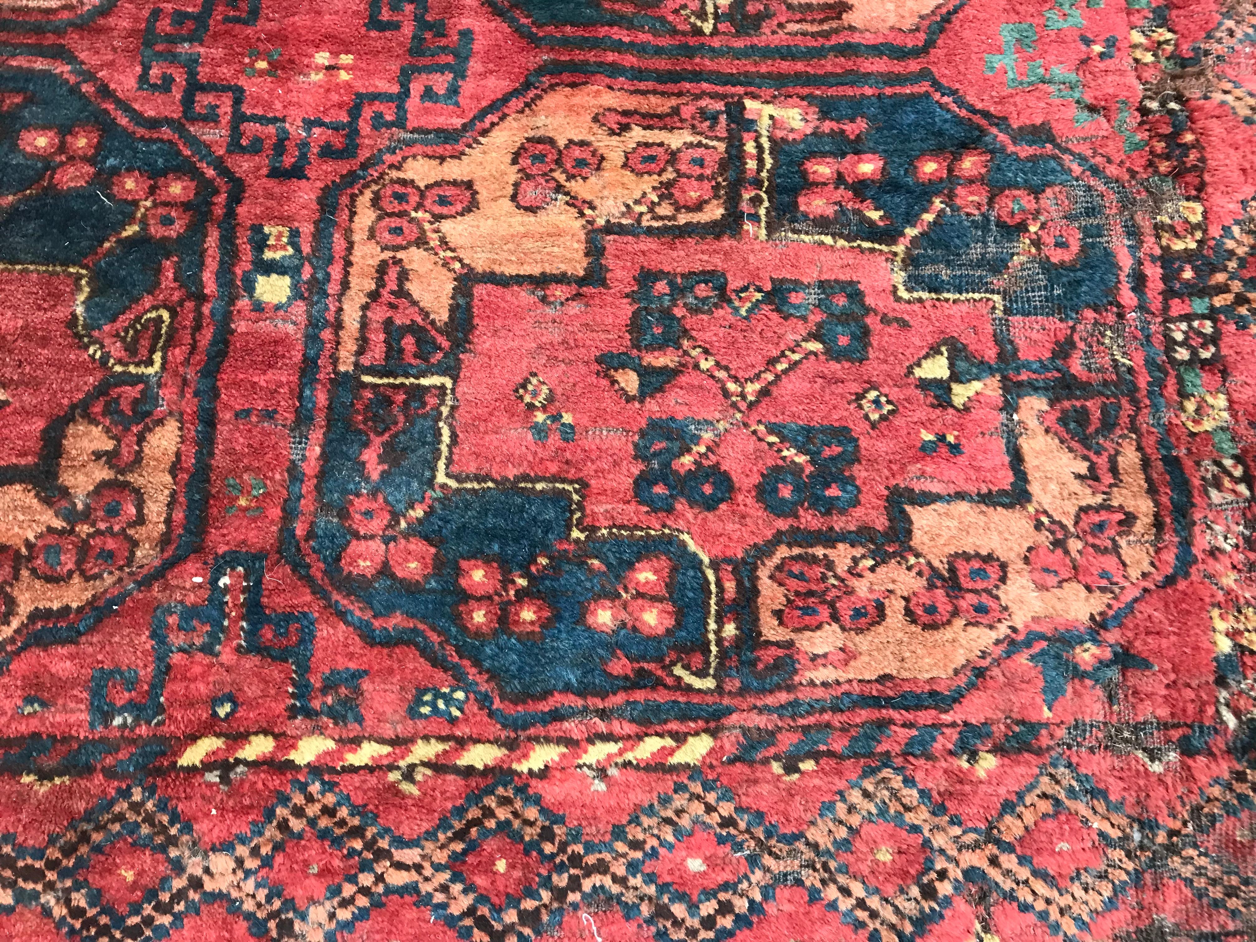 Antique Distressed 19th Century Turkmen Ersari For Sale 12