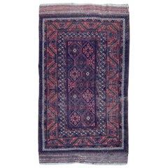 Tapis afghan ancien Baluch en mauvais état