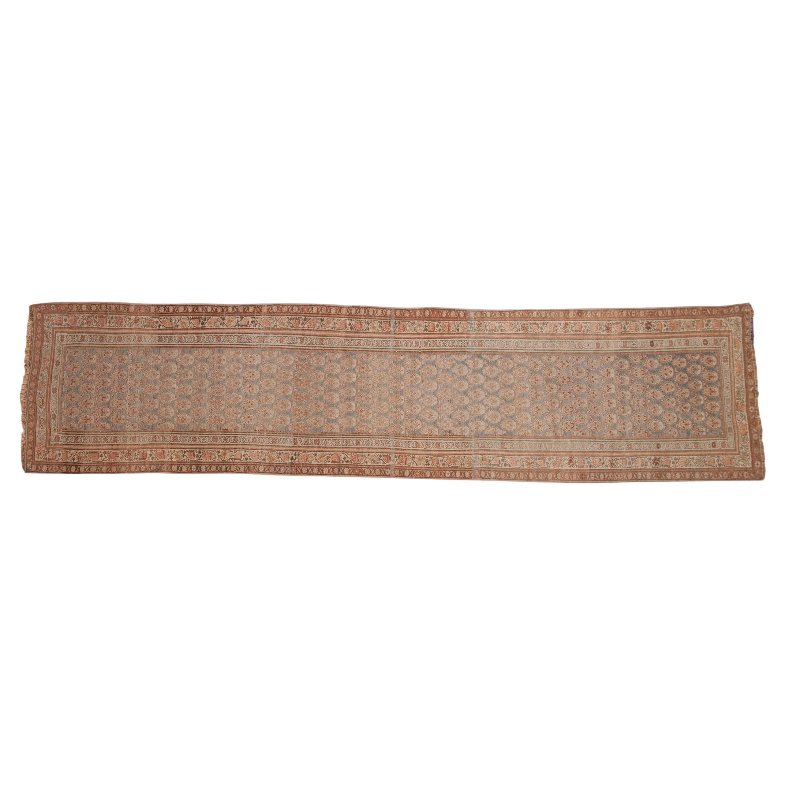 Antique Distressed Bijar Rug Runner