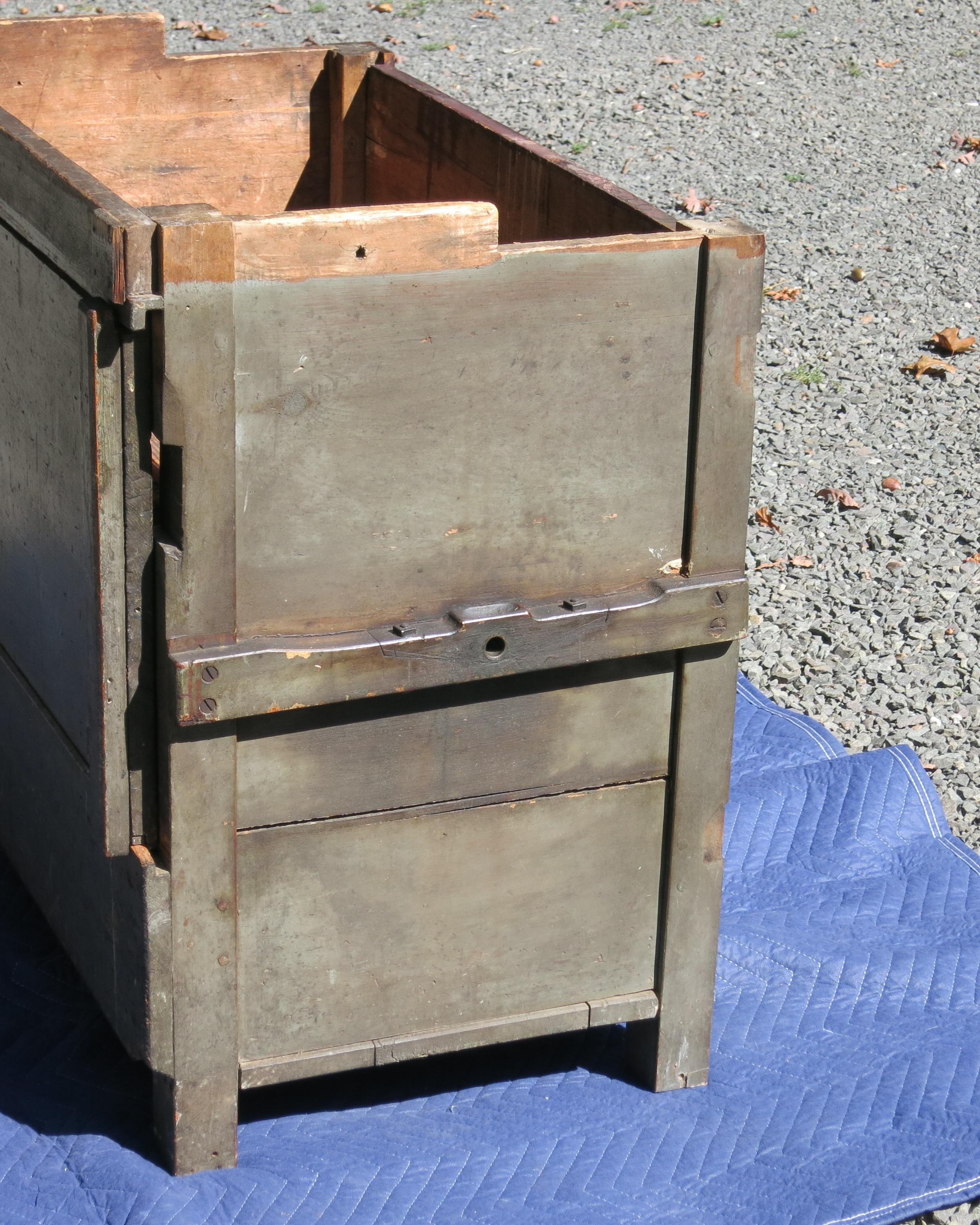 Antique Distressed Carpenters Workbench Industrial Table Woodworkers For Sale 8