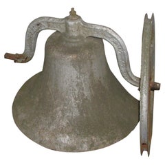 Antique Distressed Cast Iron Church Bell