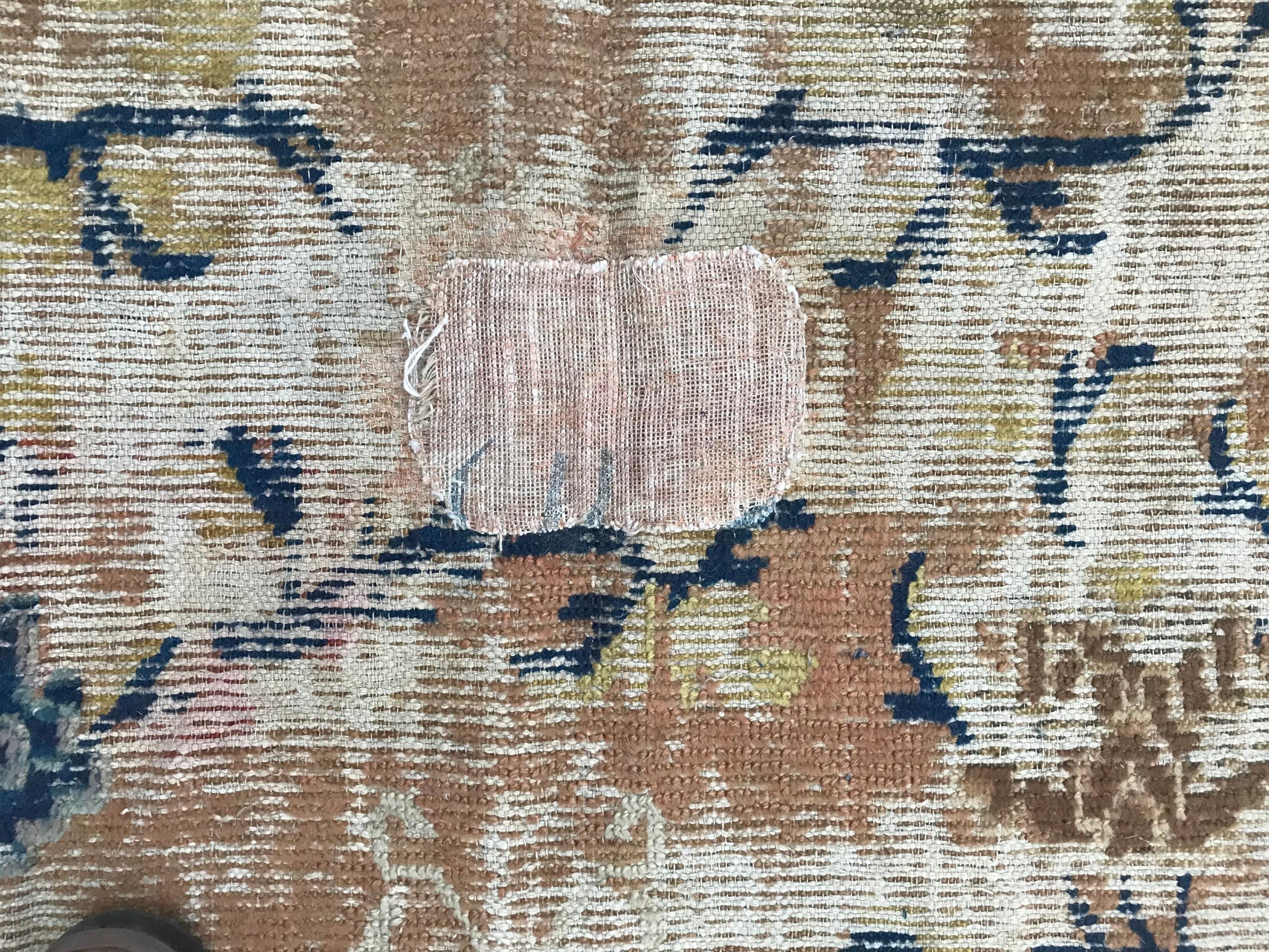 Antique Distressed Chinese Rug For Sale 1