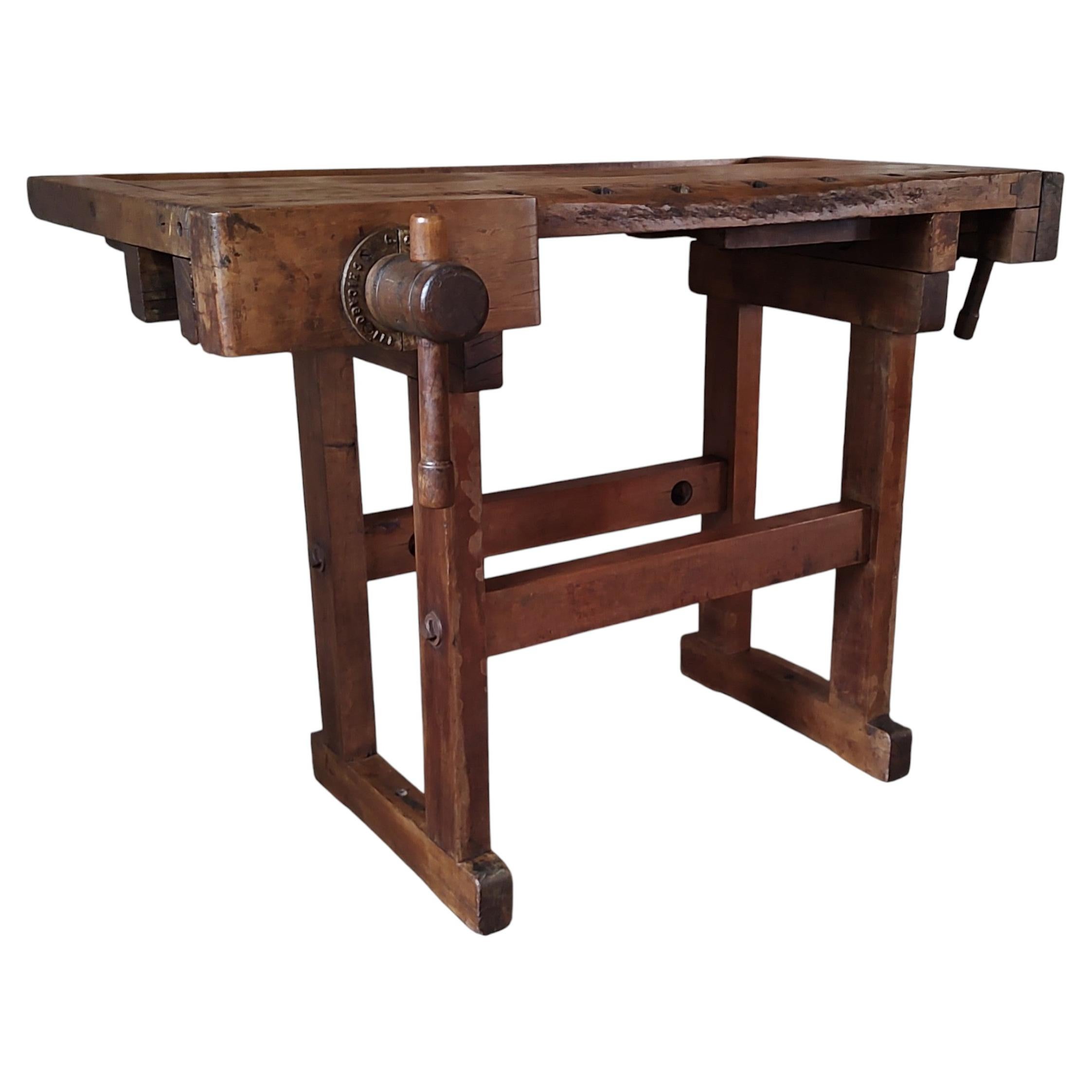Antique Distressed Christiansen Workbench