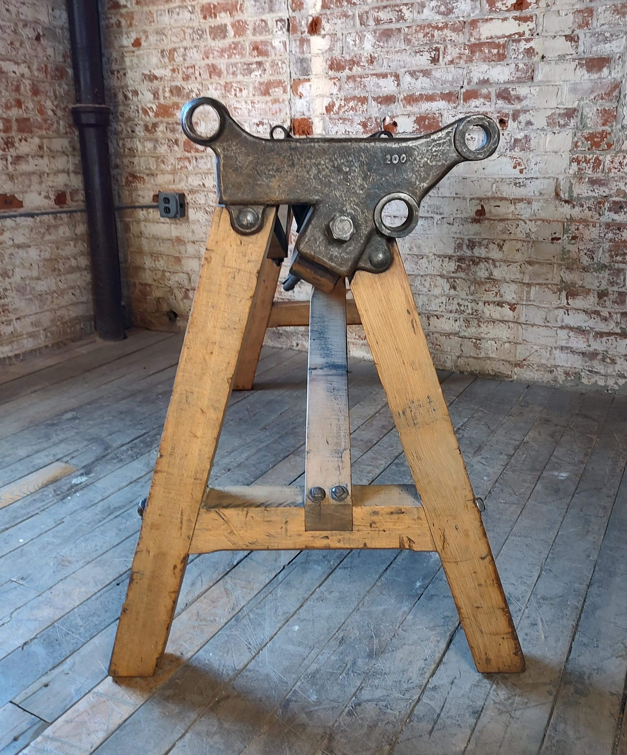 Metal Antique Distressed Console / Sofa Table For Sale
