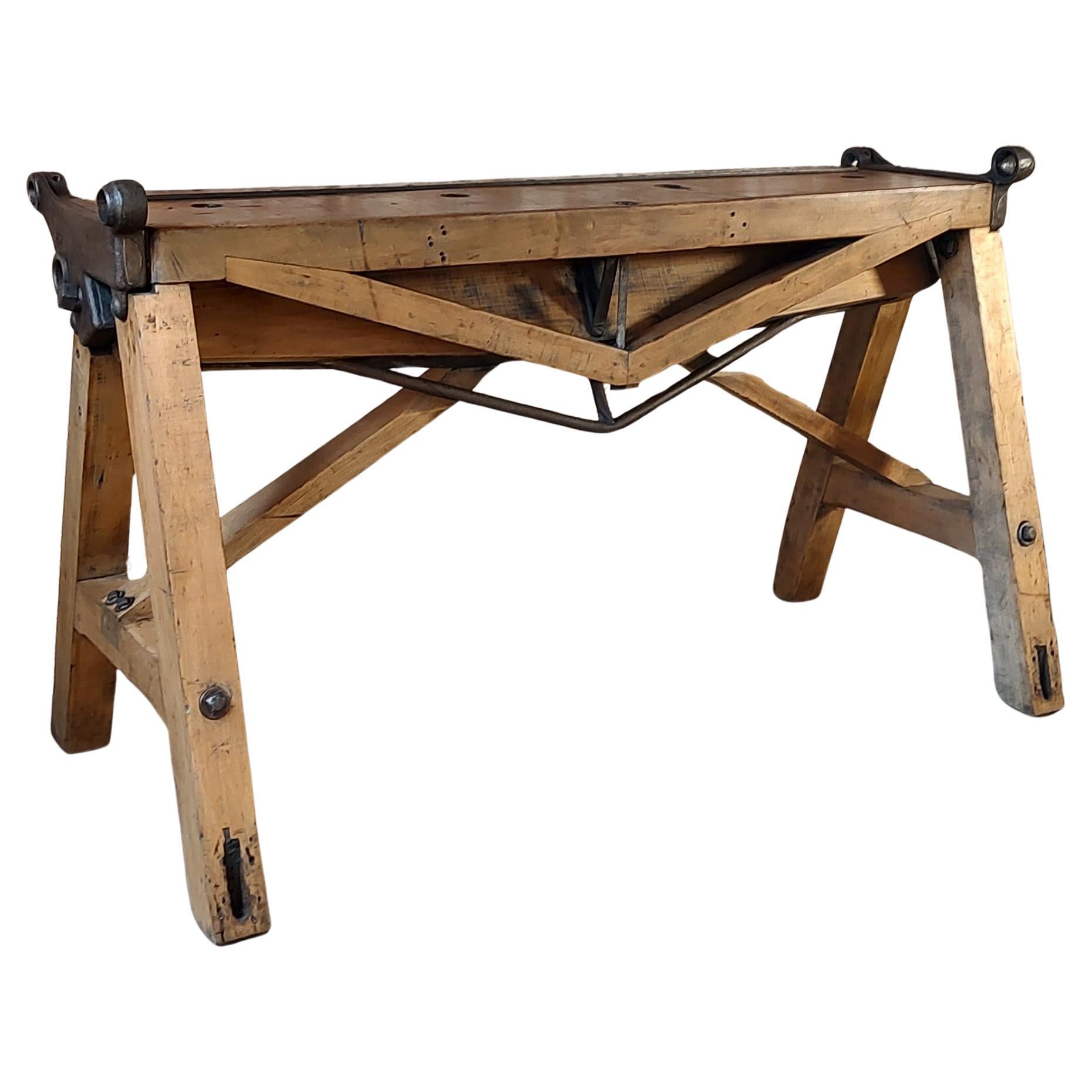 Antique Distressed Console / Sofa Table For Sale