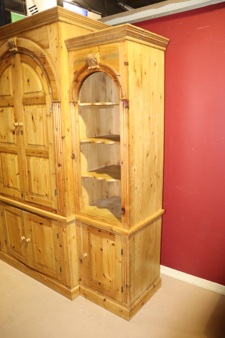 Antique Distressed English Country Manor Style Country Pine