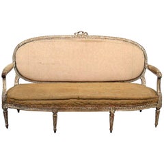 Antike Distressed Finish antiken Louis XVI-Stil Sofa Settee Canape