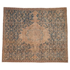 Antique Distressed Fragment Hamadan Carpet