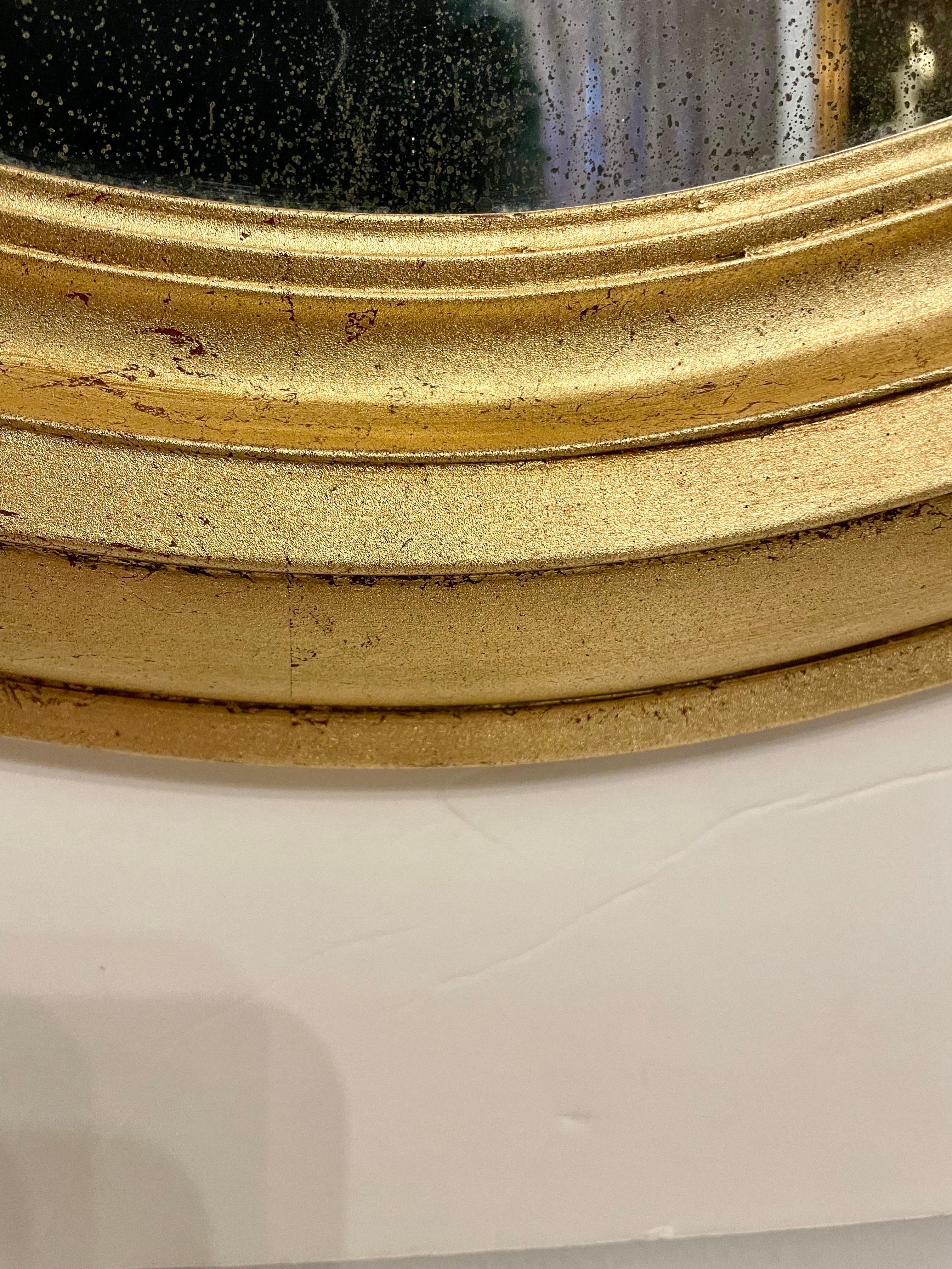 Antique Distressed Gold Gilt Mirror For Sale 8