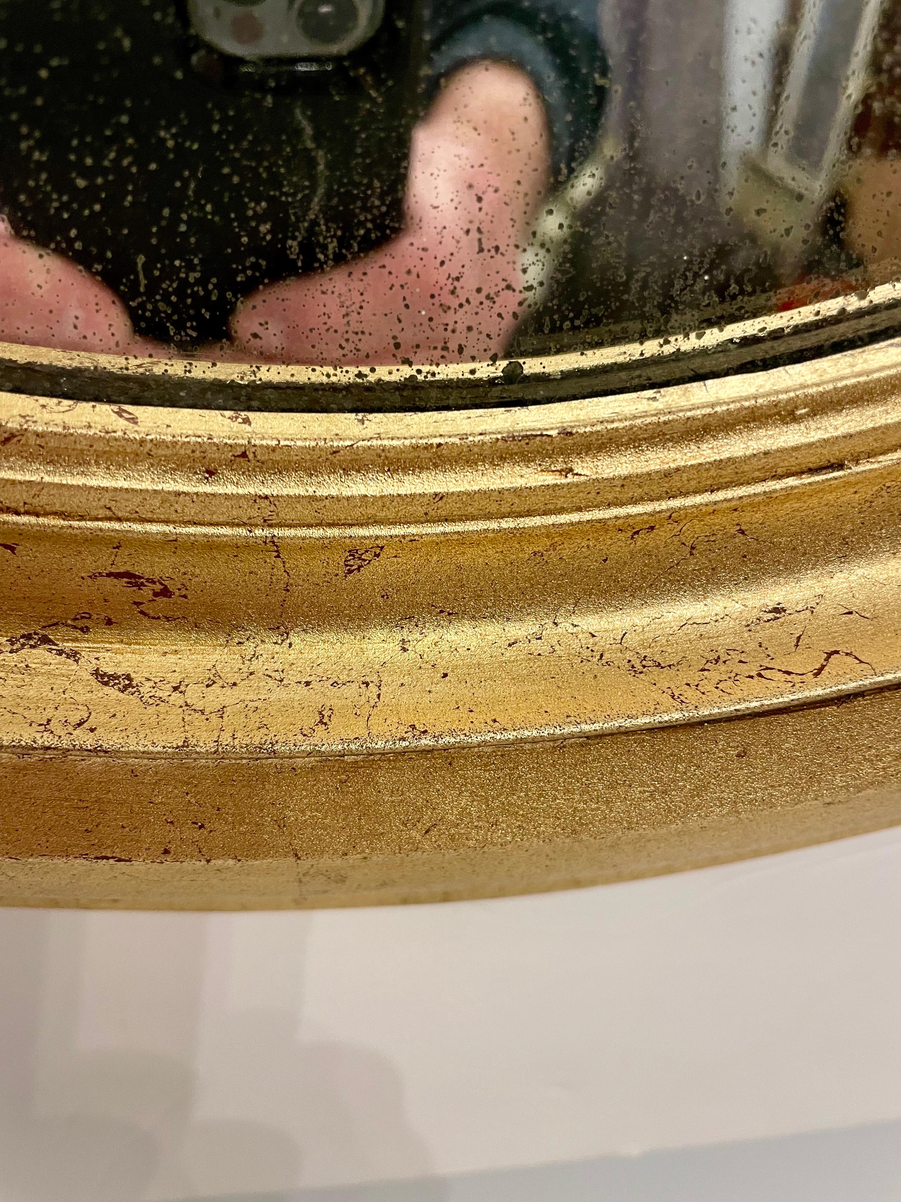 Antique Distressed Gold Gilt Mirror For Sale 4