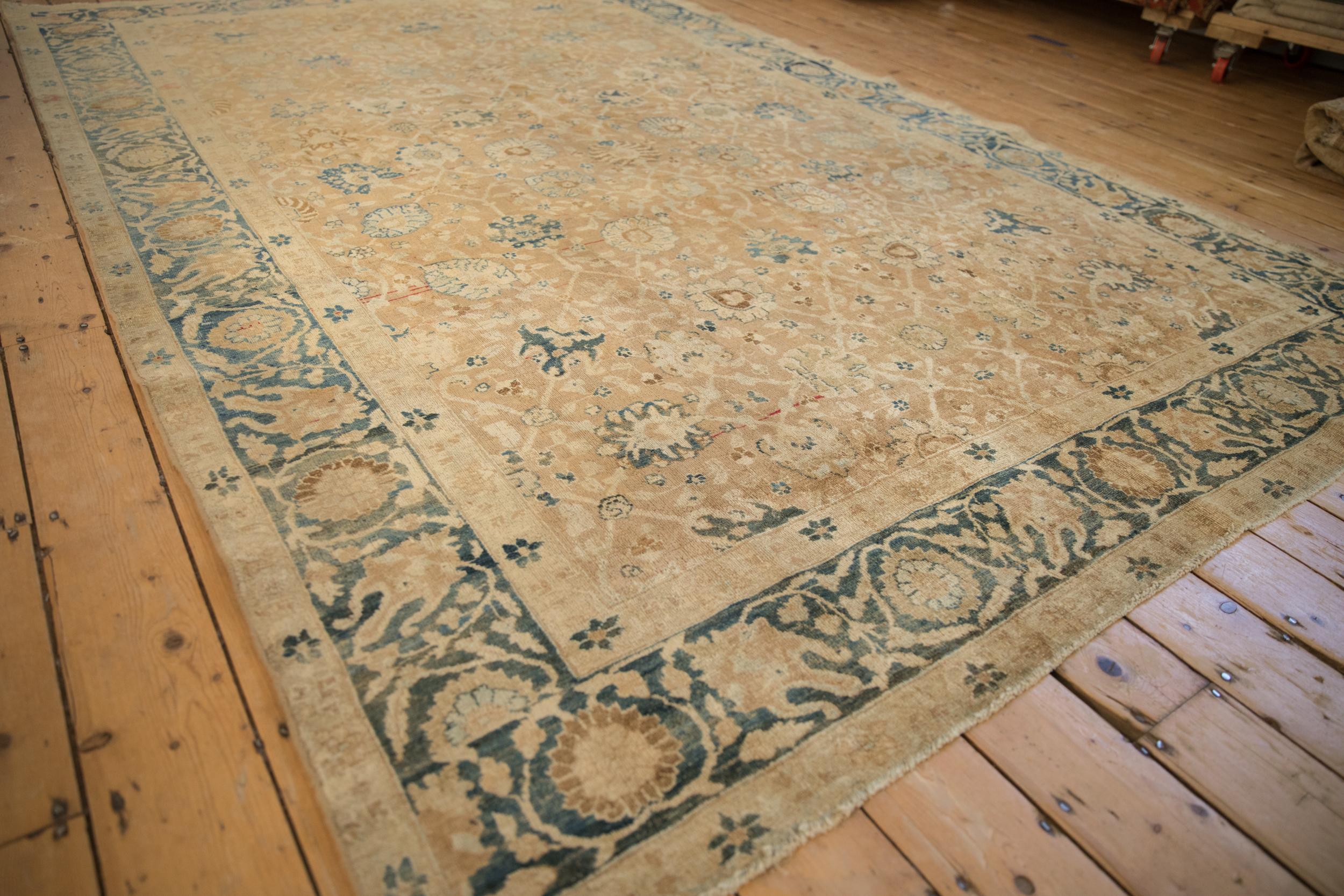 Asian Antique Distressed Gold Wash Khoy Carpet For Sale