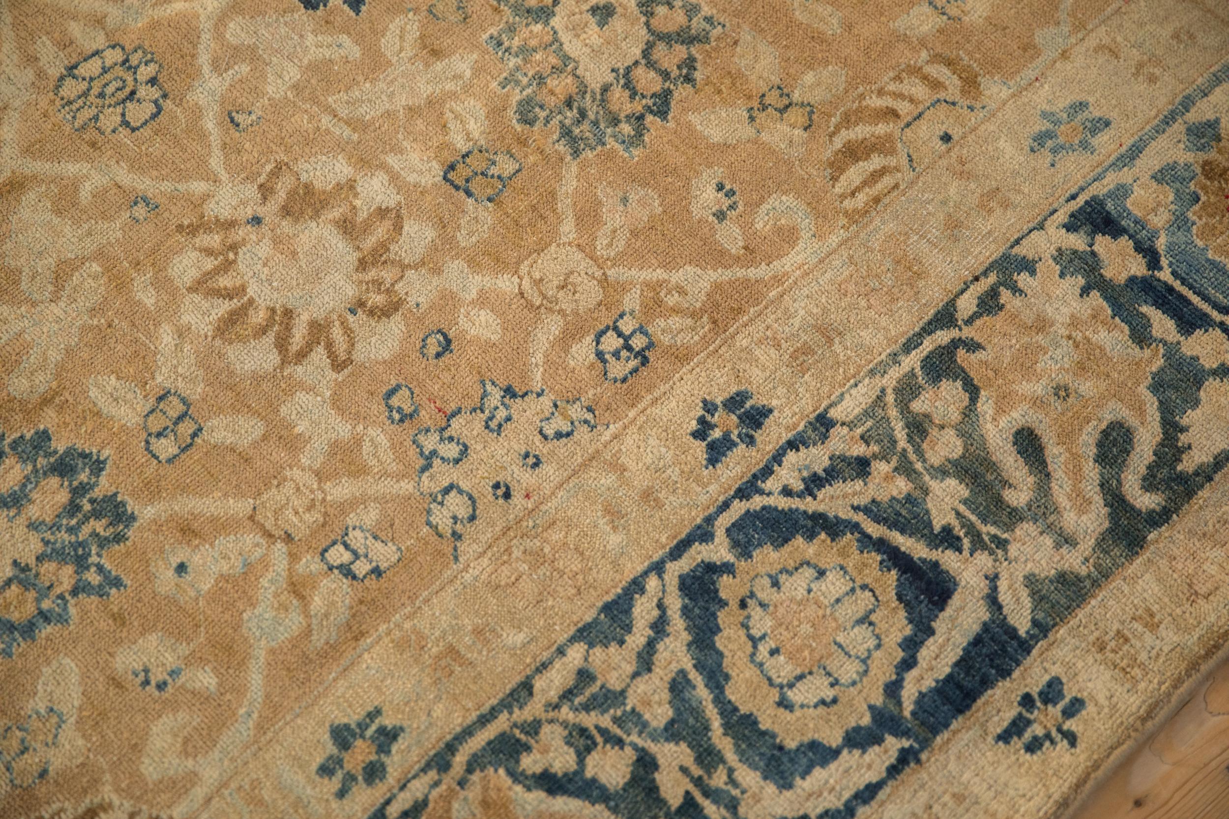 Early 20th Century Antique Distressed Gold Wash Khoy Carpet For Sale