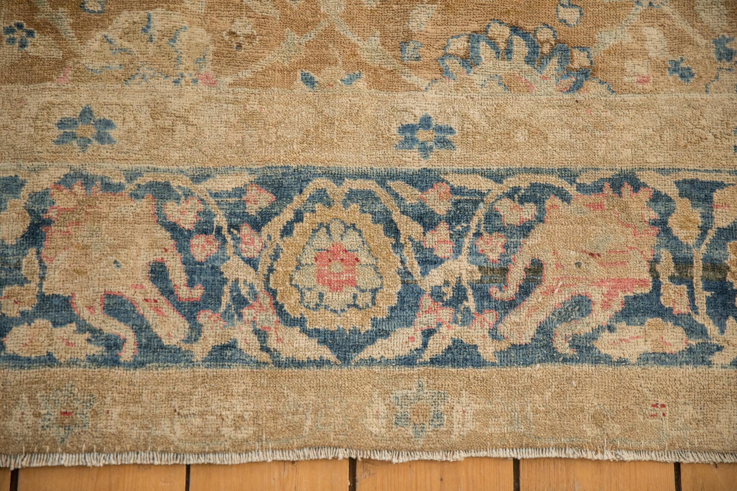 Wool Antique Distressed Gold Wash Khoy Carpet For Sale