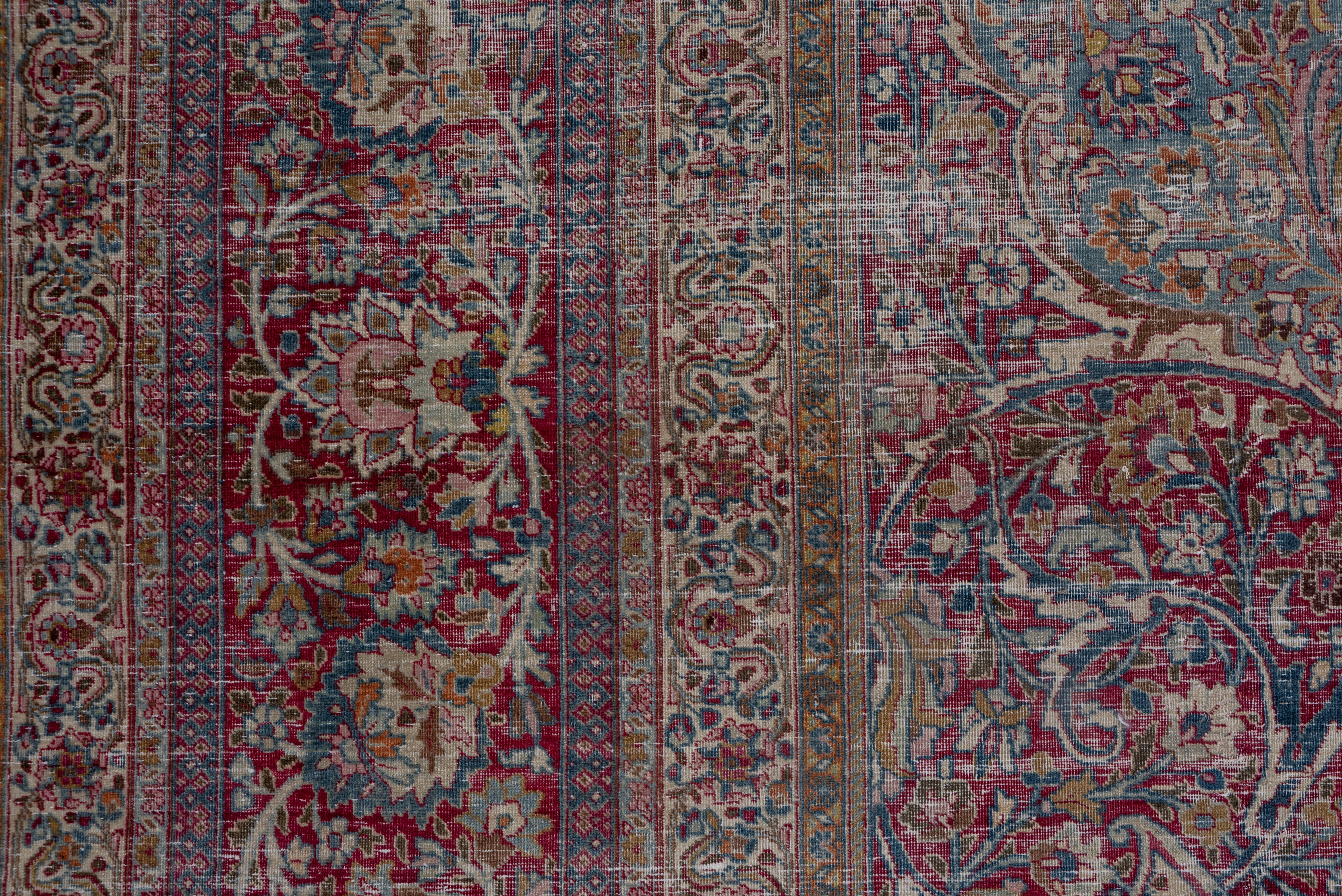 Antique Distressed Khorassan Carpet, circa 1910s In Good Condition For Sale In New York, NY