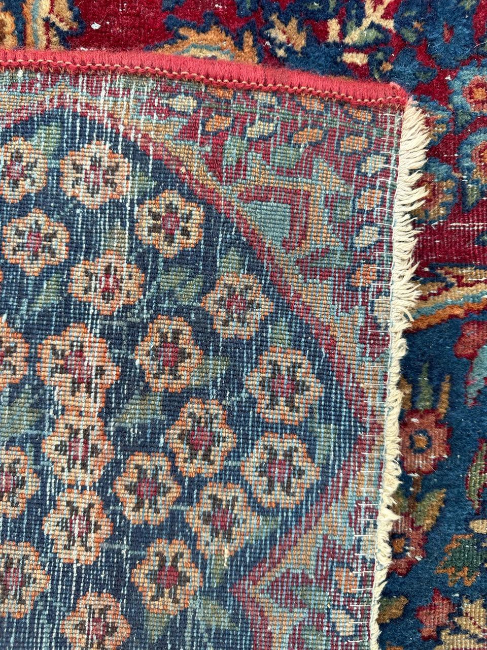 Bobyrug’s Antique Distressed Kirman Rug For Sale 10