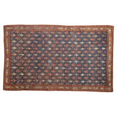 Antique Distressed Kurdish Carpet