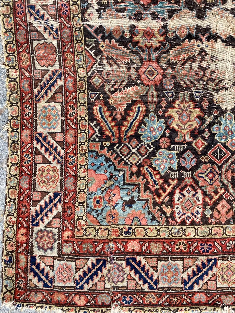 Schöner Teppich aus dem 19. Jahrhundert mit schönem Design und schönen natürlichen Farben, komplett handgeknüpft mit Wollsamt auf Baumwollbasis.

✨✨✨
