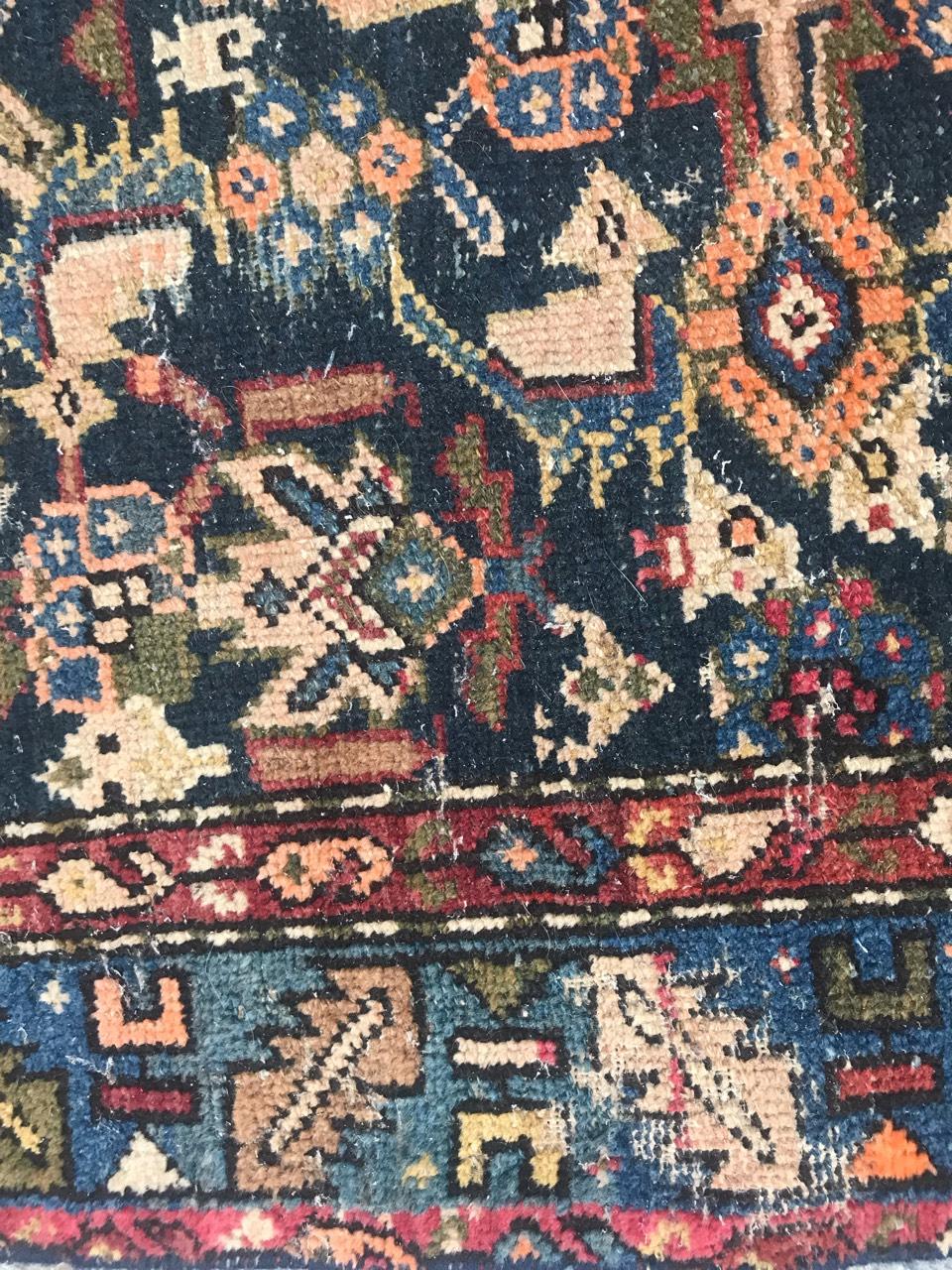 19th Century Antique Distressed Kurdish Runner