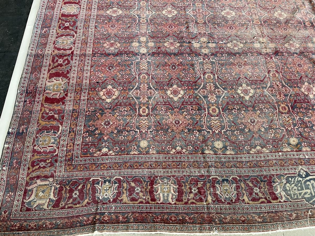 Persian Antique Distressed Mahal For Sale