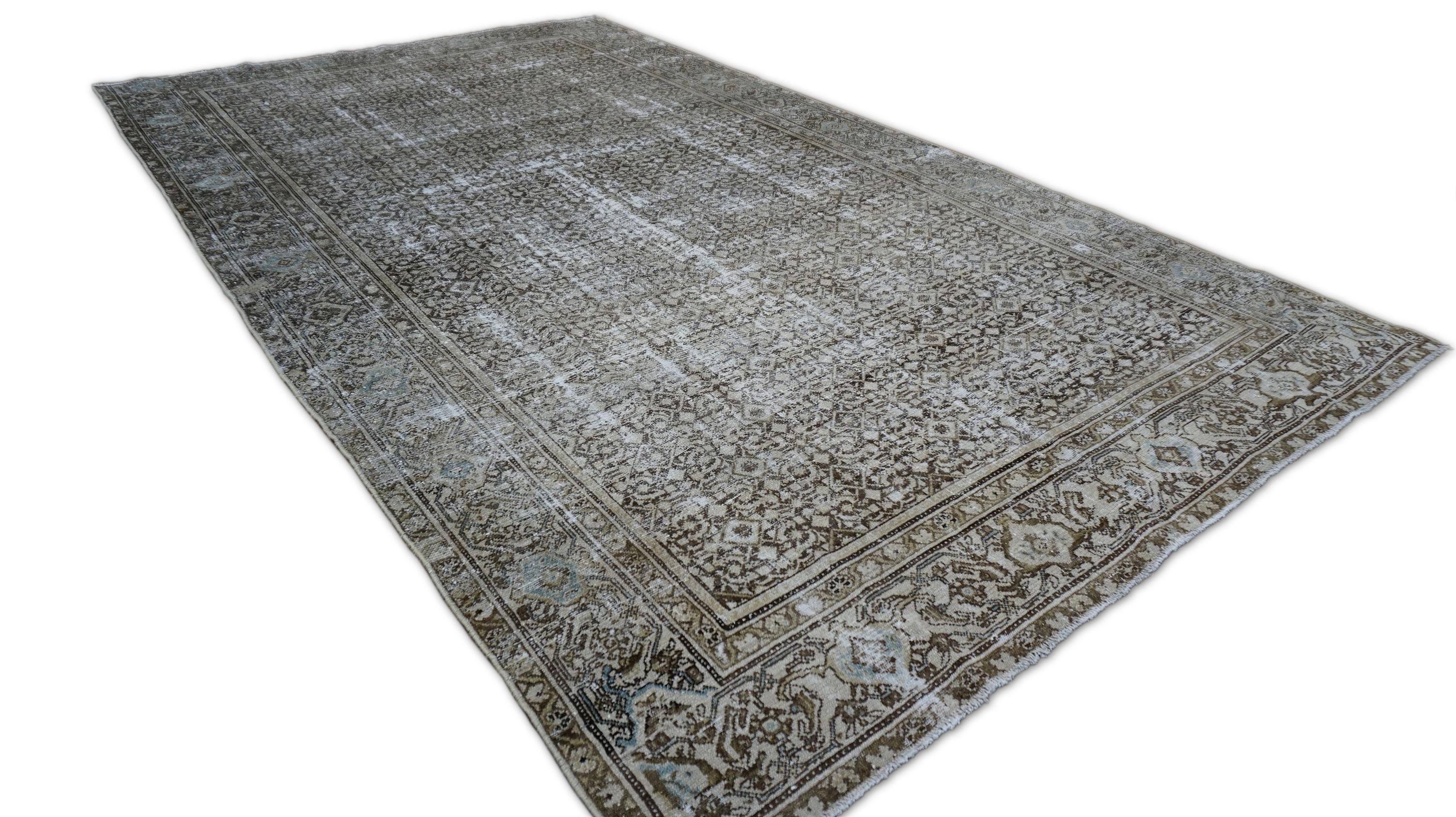 Antike Malayer im Used-Look  Wollteppich 6'5''x11' (Handgeknüpft) im Angebot