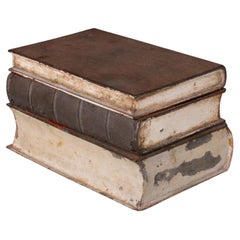 Used Distressed Metal Faux Books with Travel Ink Well c.1900-1920 (FREE SHIP)