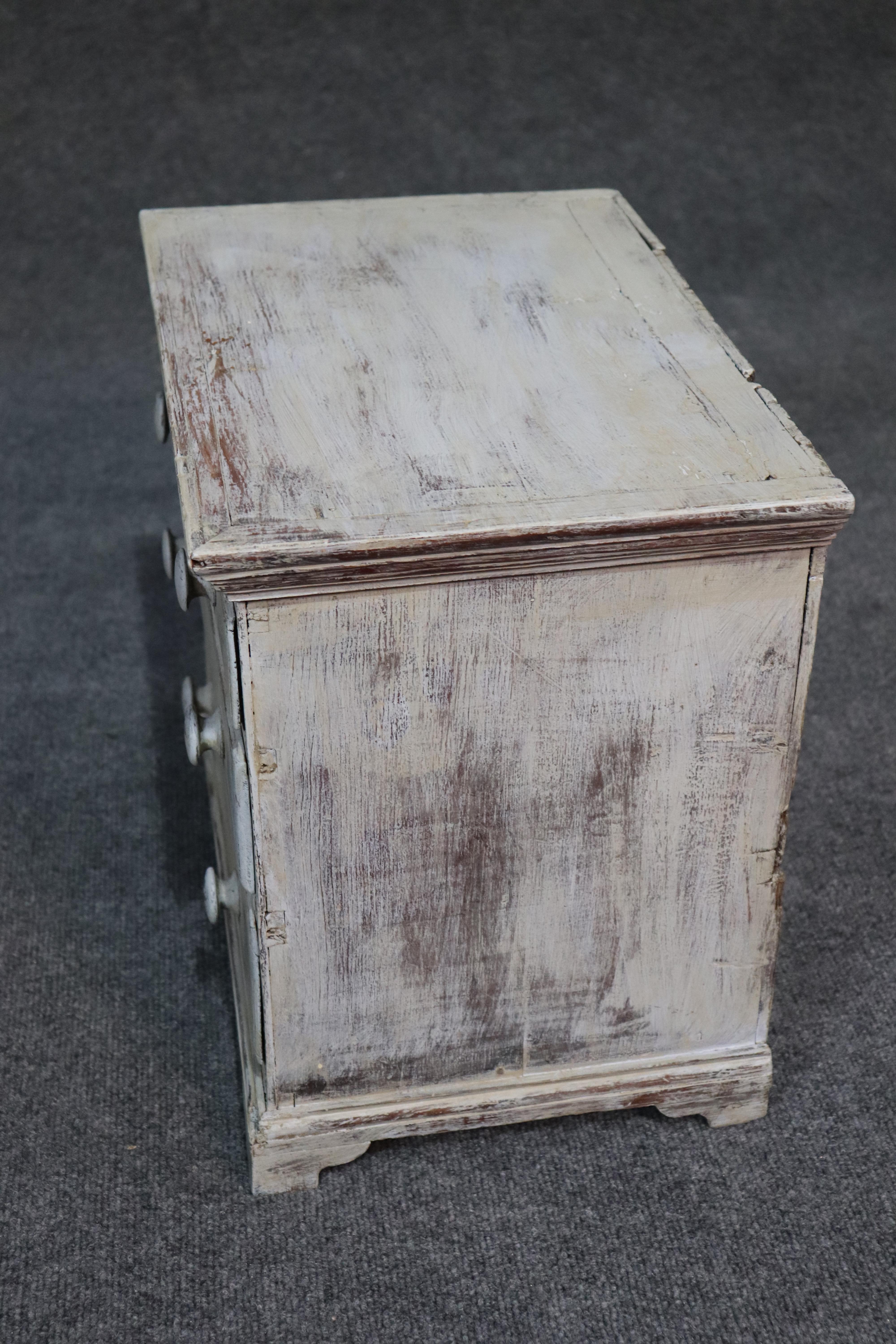 Wood Antique Distressed Painted Commode