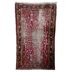 Antique Distressed Persian Hamadan Rug, Geometric 2.6' x 4.4', 1920s - 1C1214