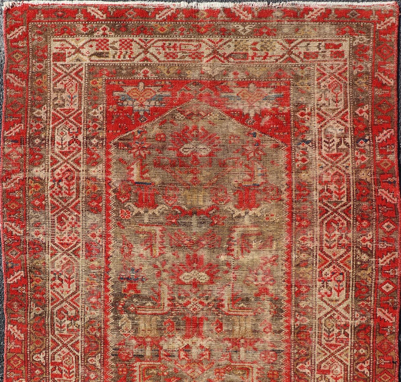 Antique Distressed Persian Malayer Rug by Keivan Woven Arts With Medallion   For Sale 2