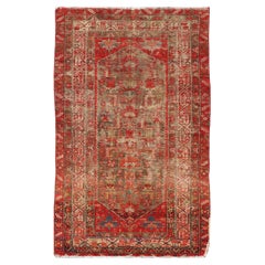 Antique Distressed Persian Malayer Rug by Keivan Woven Arts With Medallion  