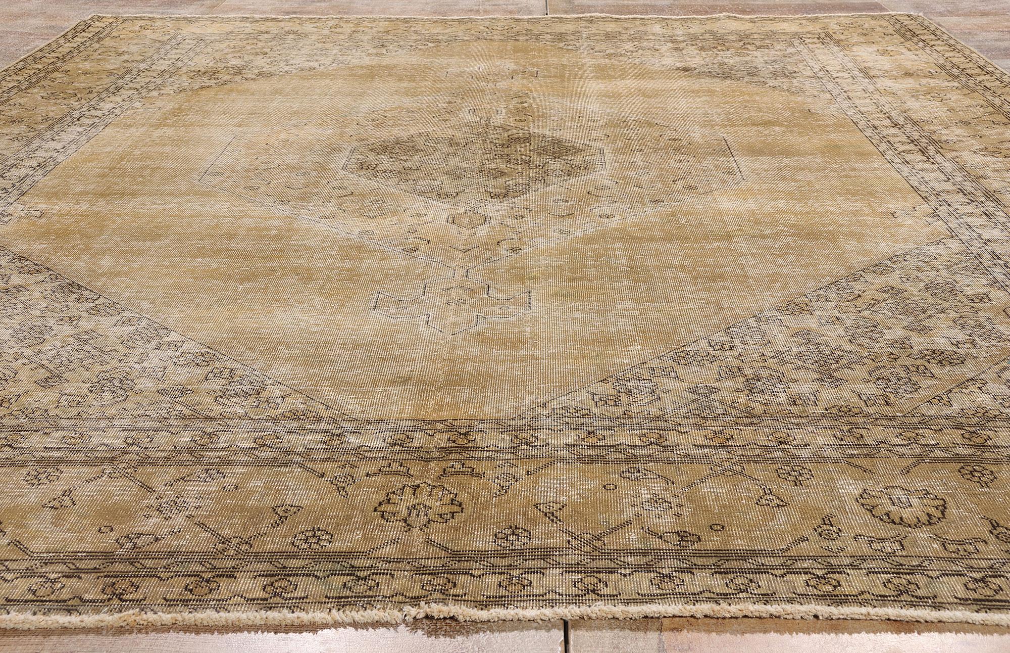 Tappeto antico Tabriz persiano con stile modern industry in vendita 2