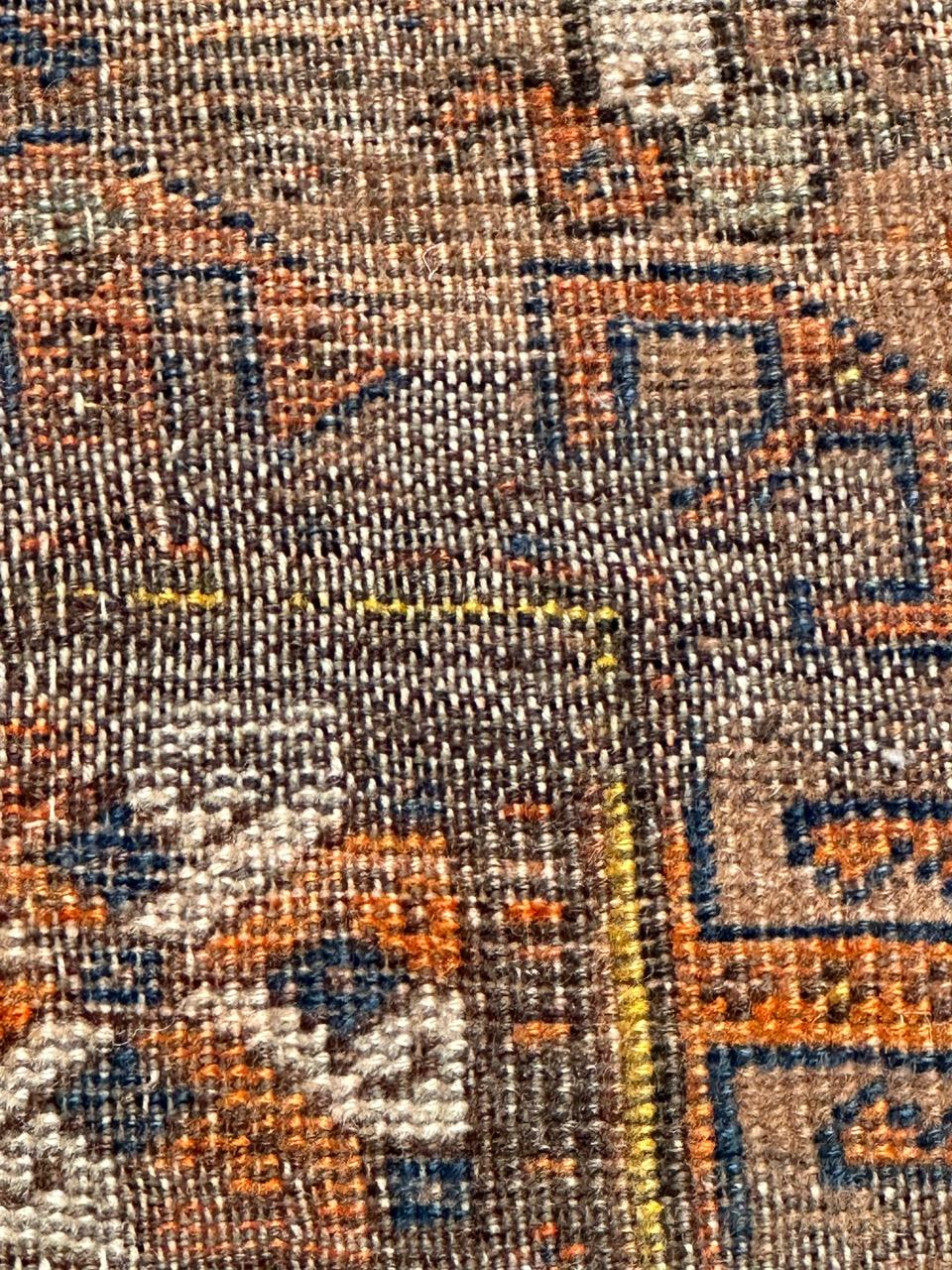 Antique distressed Shiraz rug For Sale 6