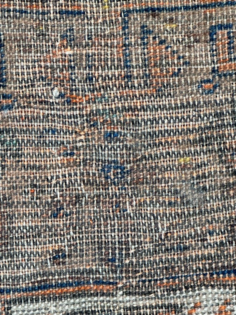 19th Century Antique distressed Shiraz rug For Sale