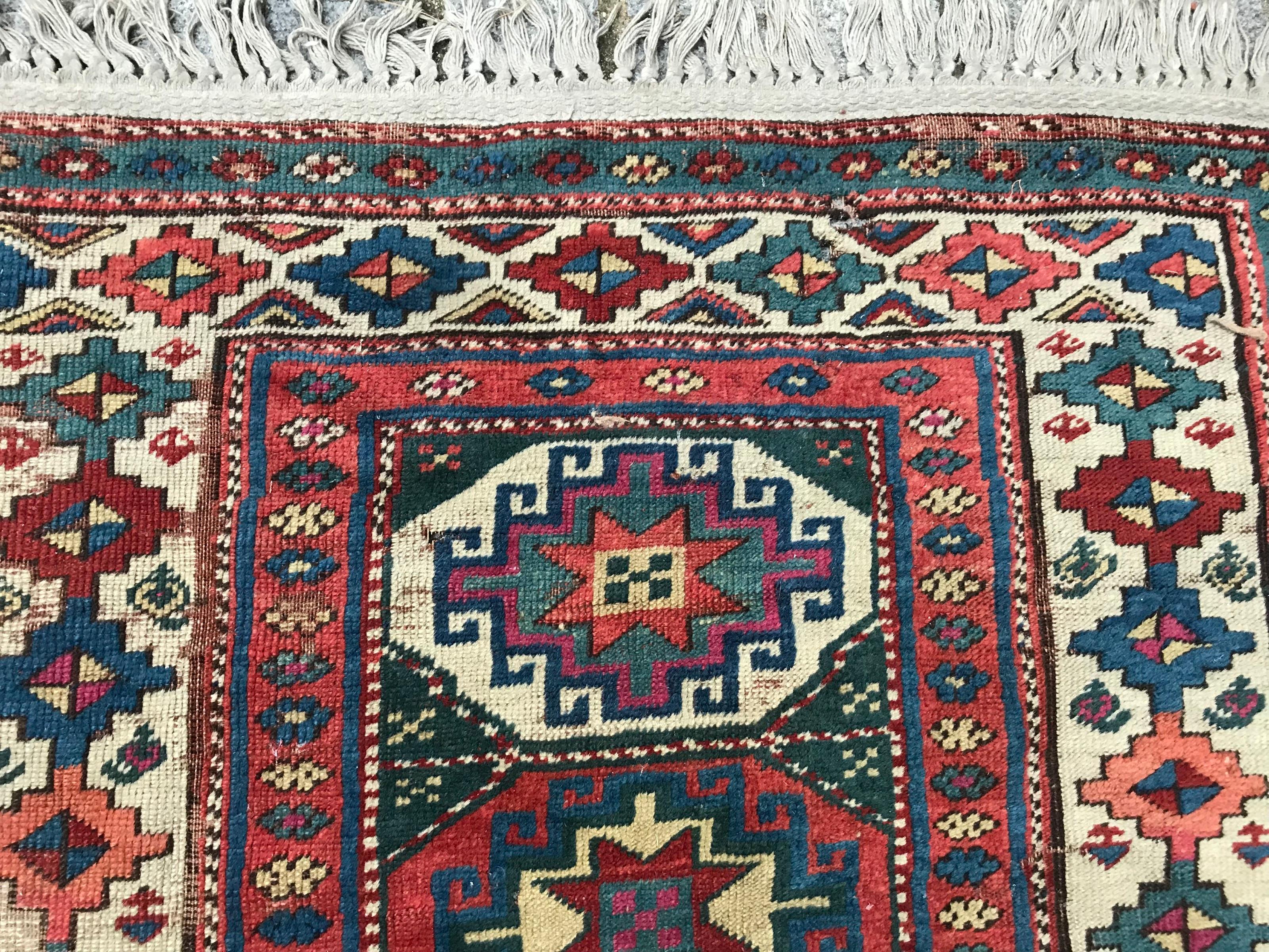 Antique Distressed Shirwan Caucasian Runner For Sale 2