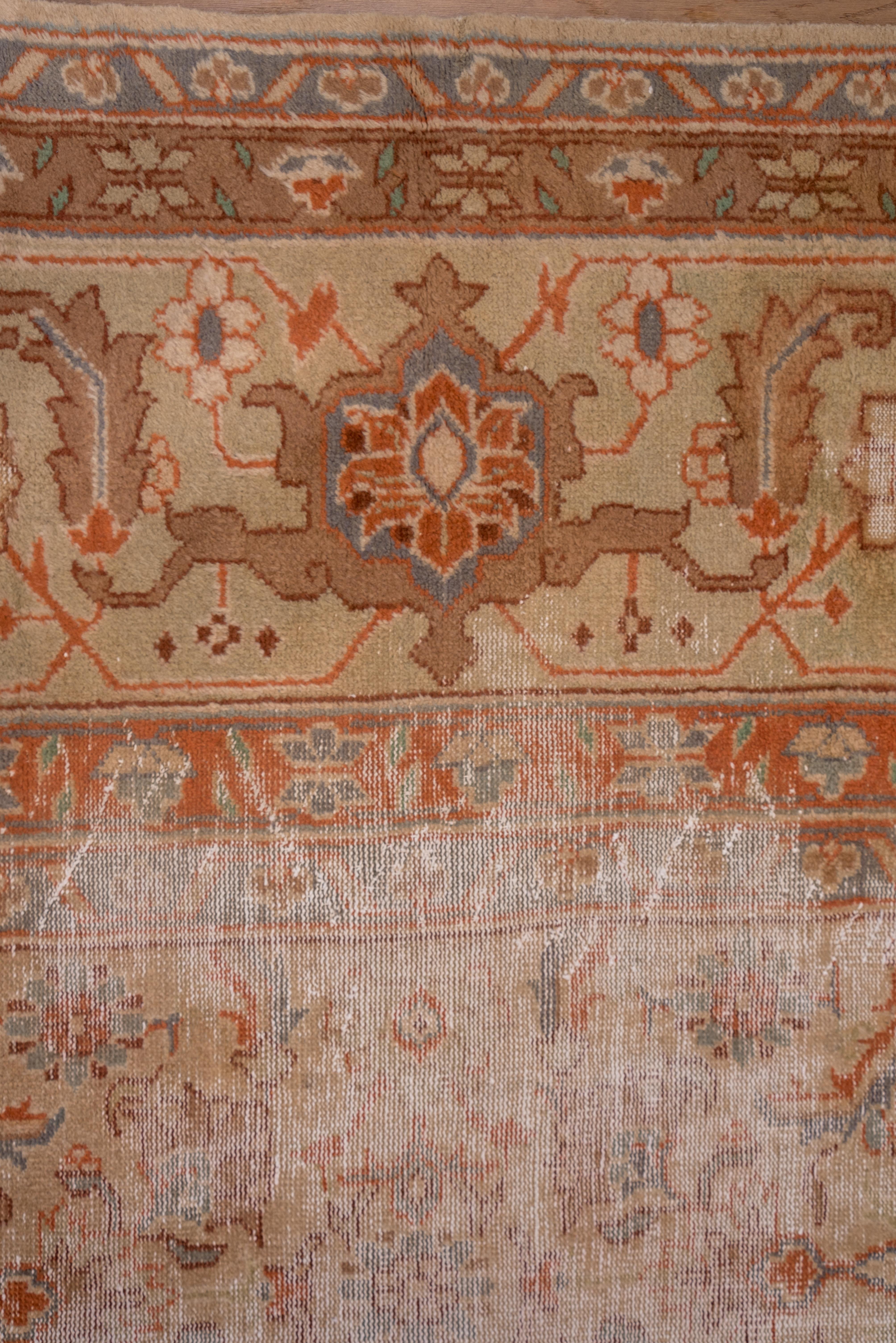 Indian Antique Distressed Square Amritsar Carpet For Sale