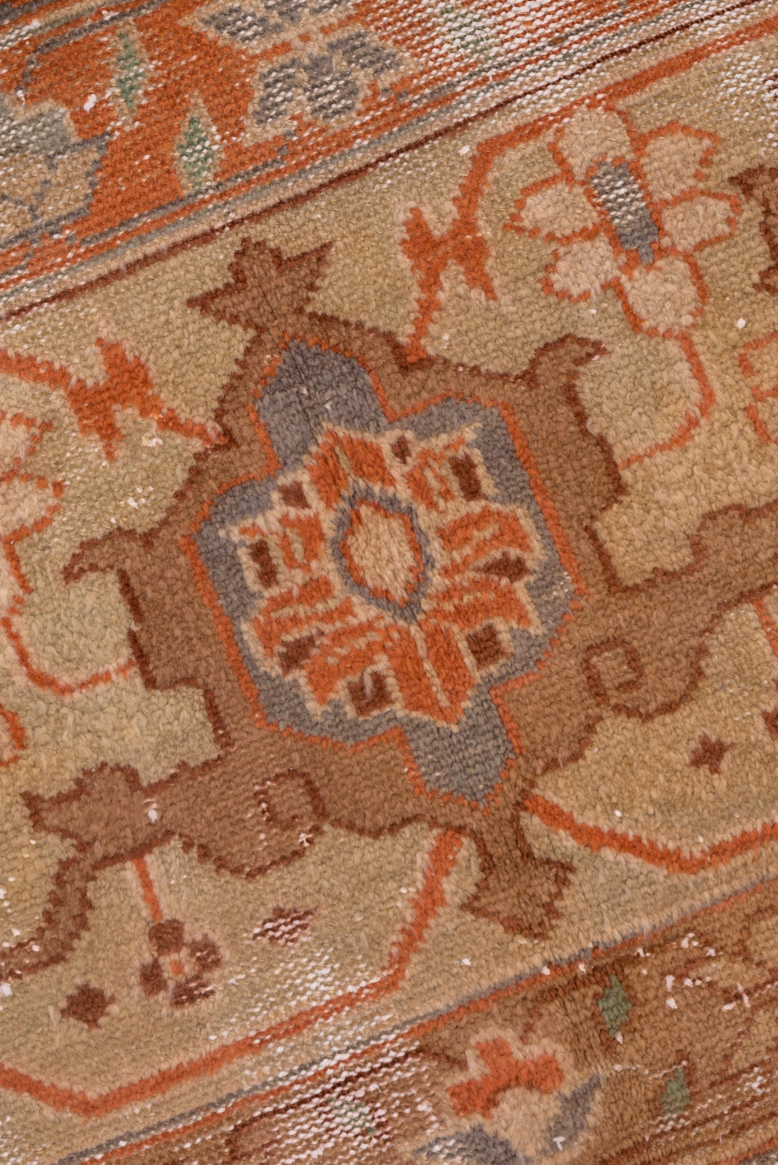 Wool Antique Distressed Square Amritsar Carpet For Sale