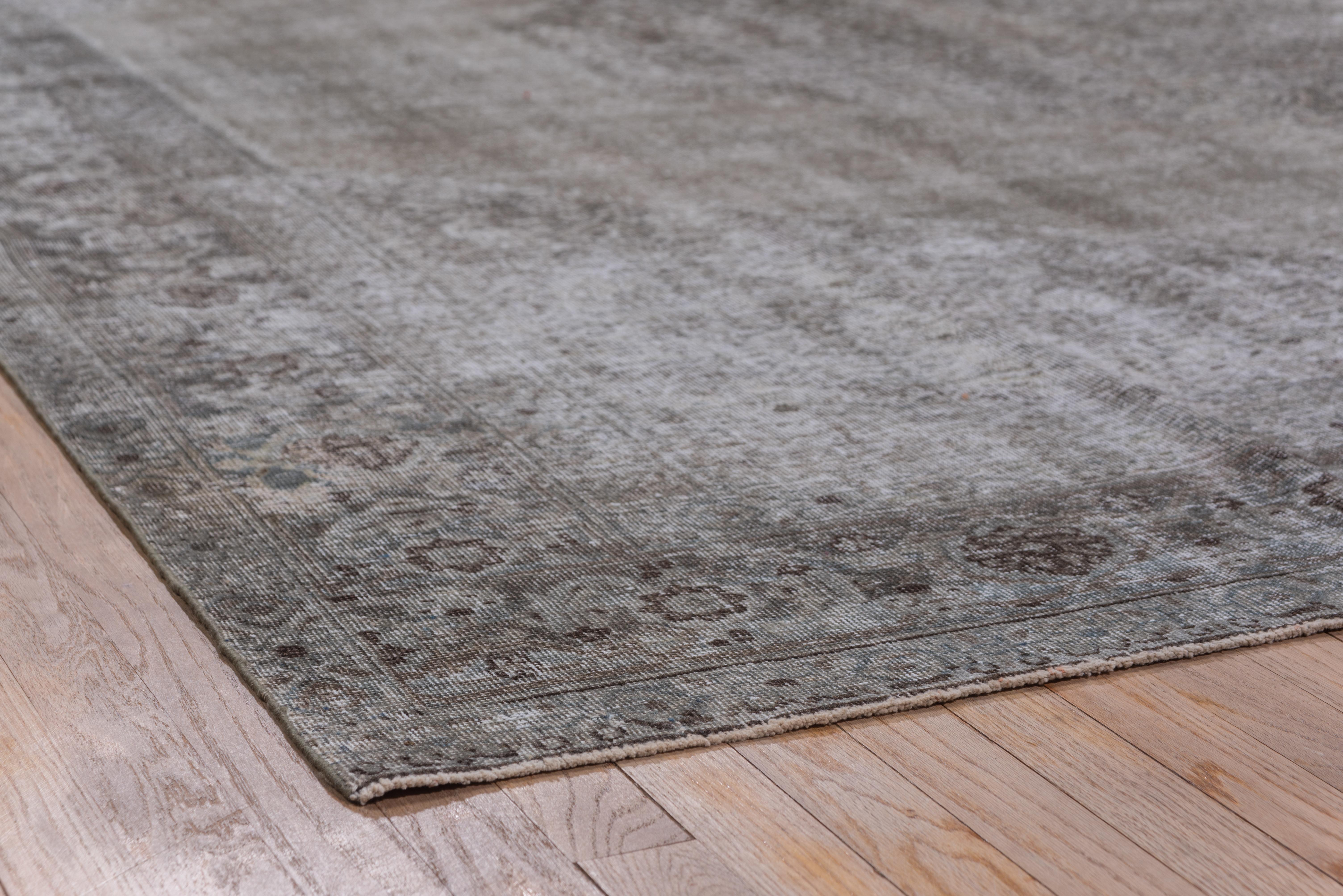 Antique Distressed Tabriz Carpet 3